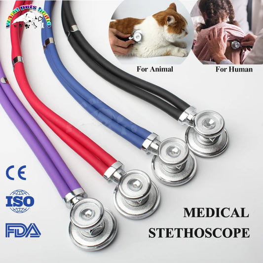 Stethoscope double dual head colorful for Human and Veterinary
