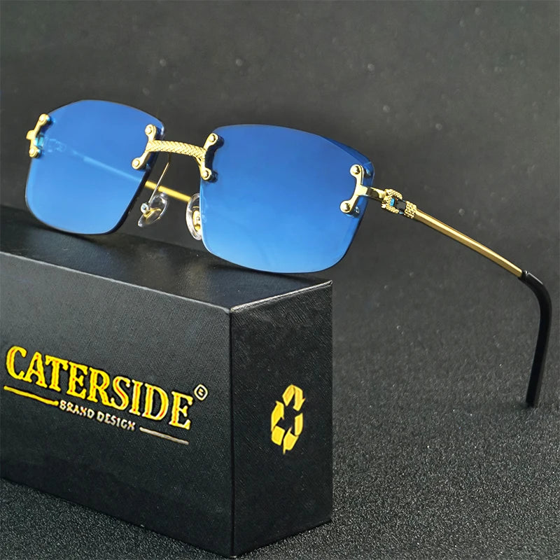 Caterside 2024 Rimless Square Sunglasses For Men & Women